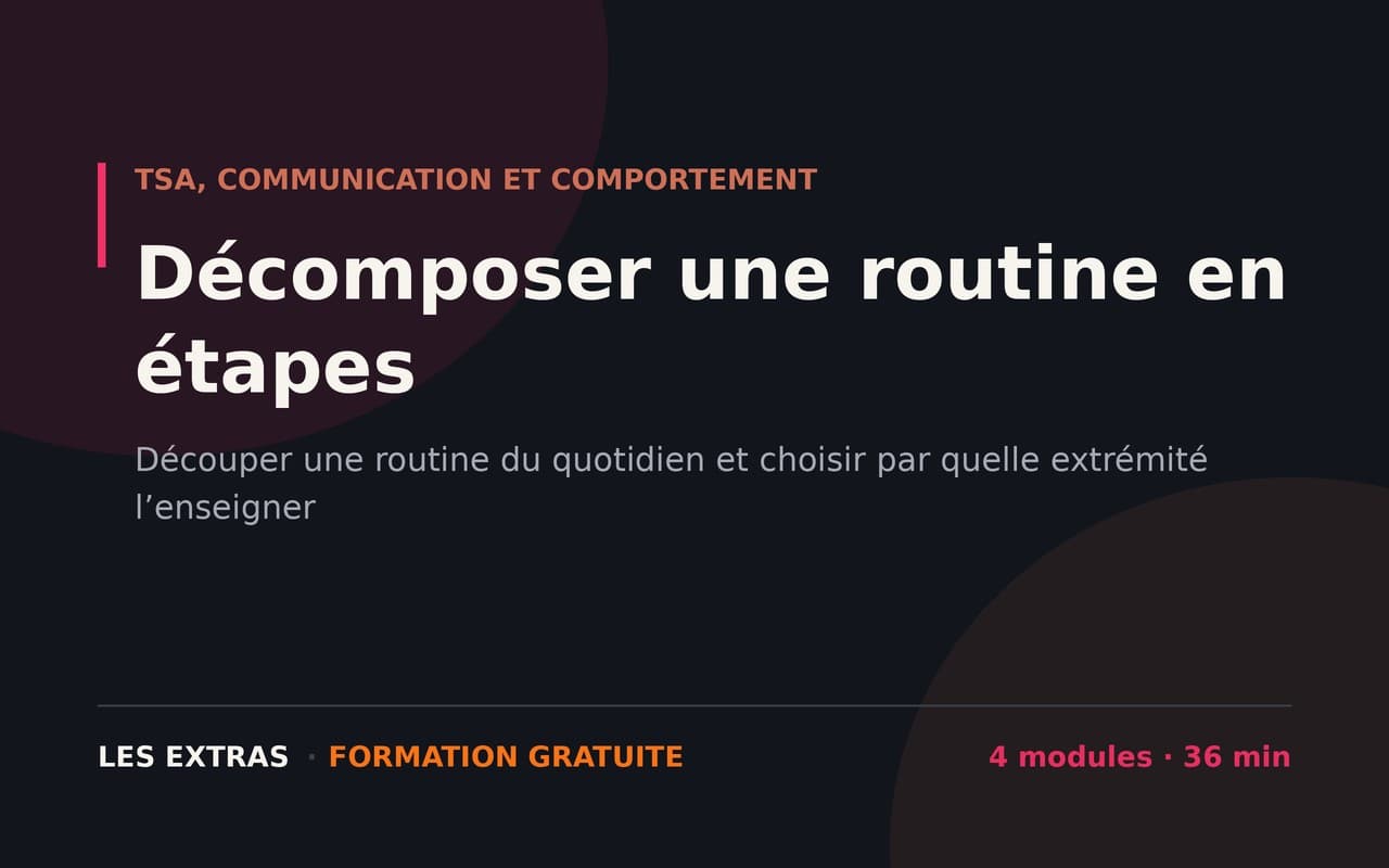 Décomposer une routine en étapes