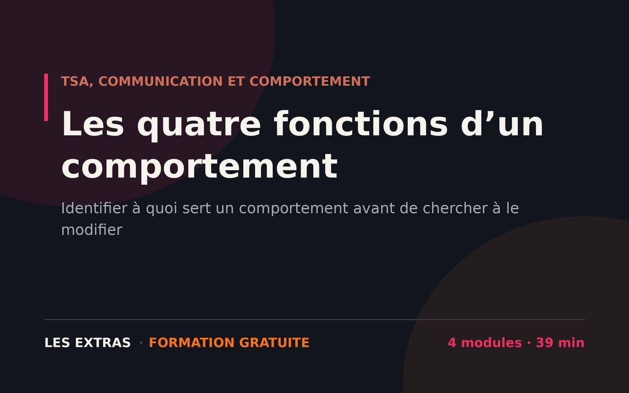 Les quatre fonctions d’un comportement